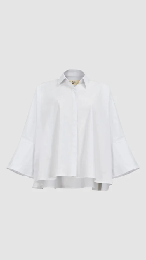 XSML Dalrae Shirt Kemeja Wanita Lengan Panjang Off White Formal Unique Detail