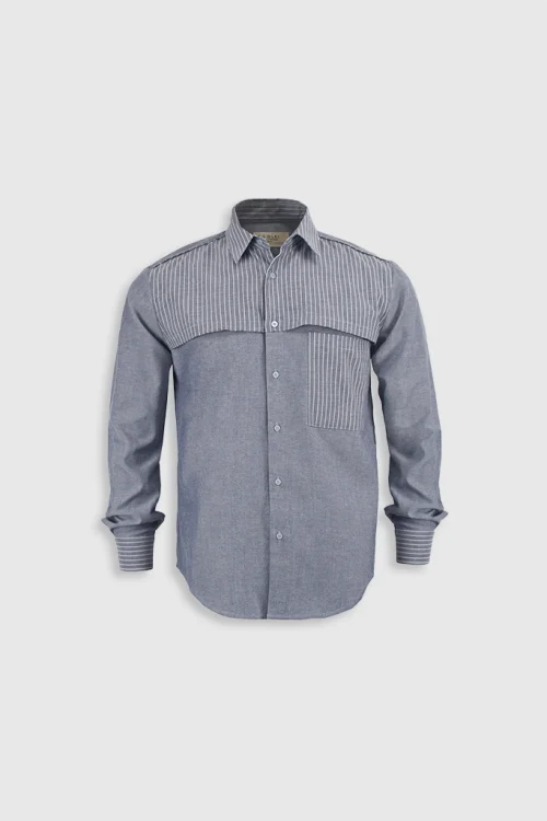 XSML Albert Shirt Kemeja Pria Lengan Panjang Deep Blue Formal Casual