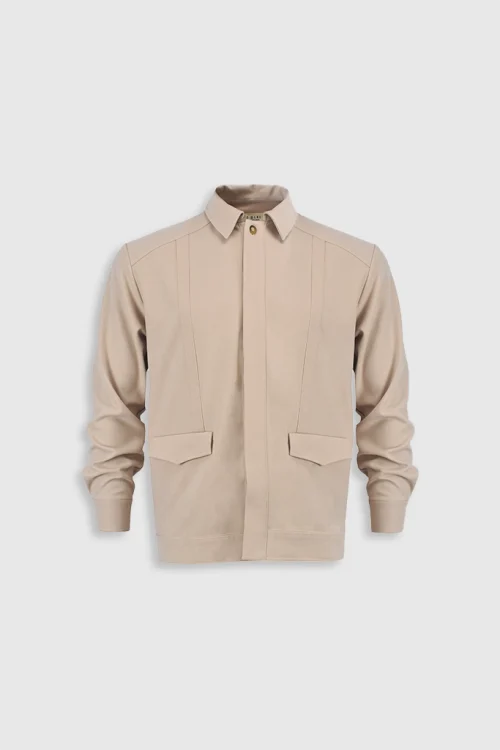 XSML Basil Jacket Outer Pria Cream Nude Layering Korean Aesthetic Classy