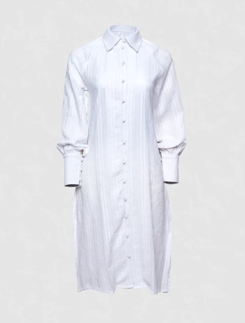 XSML Rani Long Dress Wanita Off White Elegan Formal Flowy Harga Diskon