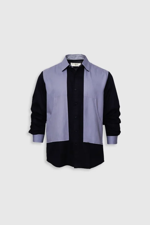 XSML Albern Shirt Kemeja Pria Lengan Panjang Detail Potongan