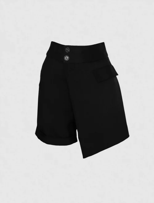 XSML Beanice Skort Celana Rok Wanita Polos Hitam Mini A-Line Diskon
