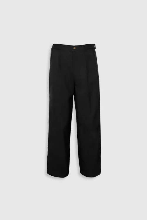 XSML Gers Pants Celana Panjang Pria Hitam Straight Cut Elastic Waistband