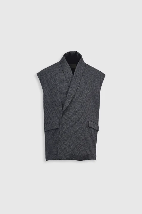 XSML Chimon Outer Rompi Pria Grey Kerah Chic Stylish Modern