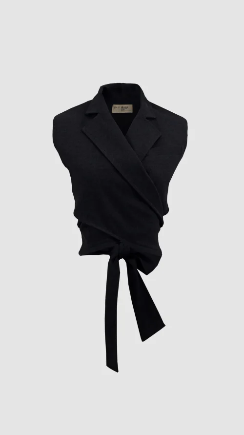 XSML Narumi Vest Rompi Wanita Hitam Blazer Formal Kantor