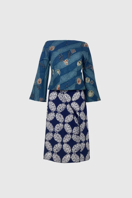 XSML Ume Indigo Off-Shoulder Set