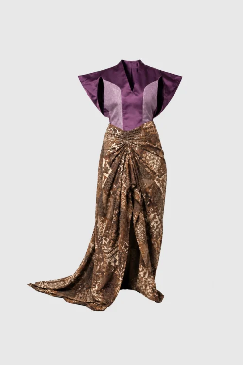 XSML Murasaki Knit Drape Gown