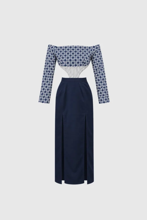 XSML Aoi Cut-Out Batik Dress