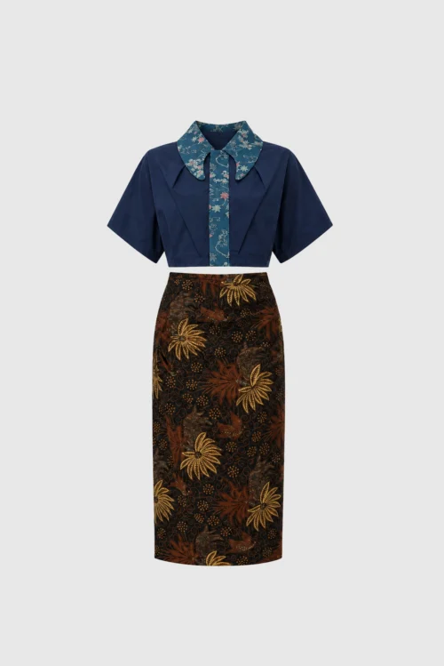 XSML Akira Indigo Batik Set