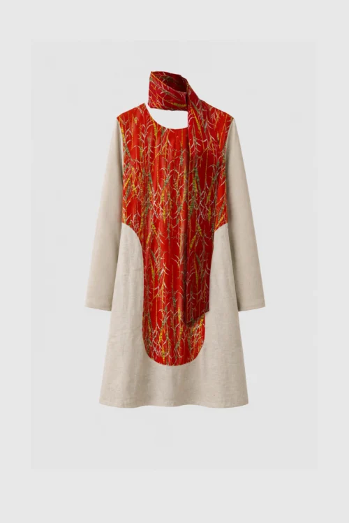 XSML Akane Crimson Bamboo Mini Dress
