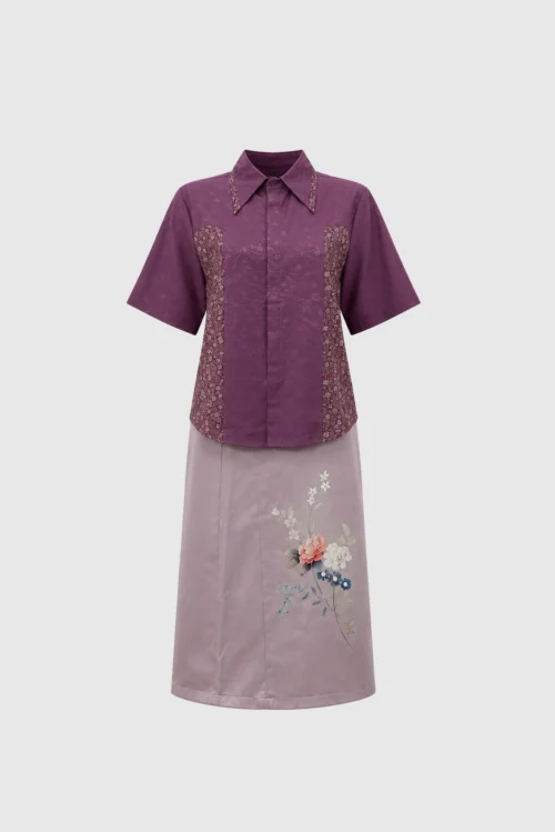 XSML Violette Floral Kimono Set