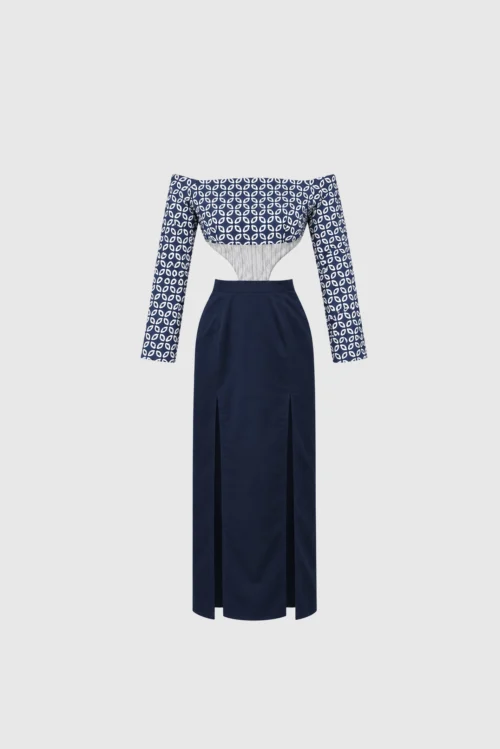XSML Aoi Cut-Out Batik Dress