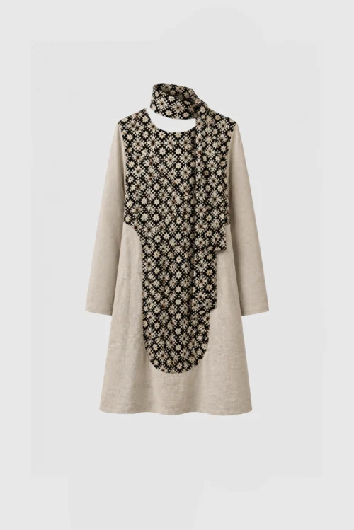 XSML Akiko Fusion Scarf Tunic Mini Dress