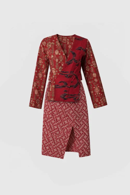 XSML Kumo Crimson Kimono Set